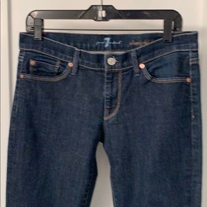 7 for all mankind straight leg dark denim